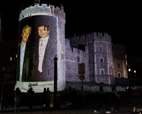 Four People Taken into Custody After Pictures of Trump and Epstein Projected on Royal Windsor Castle